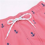 Розовые мужские пляжные шорты с принтом в виде якорей 532545