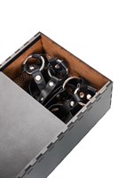 Черная кожаная портупея «Соблазн» с кольцами 532558