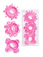 Комплект из 3 розовых эрекционных колец 532589