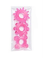 Комплект из 3 розовых эрекционных колец 532589