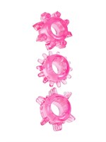 Комплект из трех розовых эрекционных колец 532590