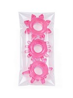 Комплект из трех розовых эрекционных колец 532590