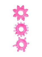 Комплект из трех розовых эрекционных колец 532590