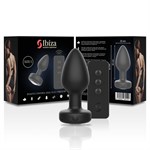 Черная анальная вибропробка с пультом ДУ 532600
