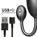 Черное большое виброяйцо с управлением через приложение 532606