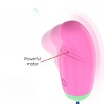 Розовое виброяйцо с петелькой и управлением через приложение 532607