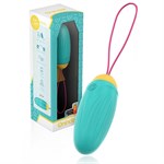 Бирюзовое виброяйцо с ротацией и управлением через приложение 532608