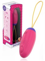 Розовое виброяйцо с функцией постукивания и управлением через приложение 532609