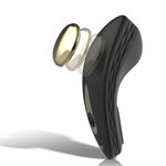 Черный перезаряжаемый вибратор в трусики с пультом ДУ 532619