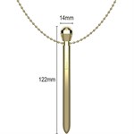 Золотистая подвеска на шею с вибрацией 532621