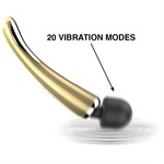 Золотисто-черный wand-вибратор - 30 см. 532622