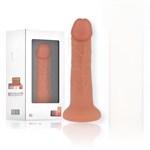 Телесный реалистичный вибратор с управлением через приложение - 22 см. 532627