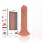 Телесный реалистичный вибратор с управлением через приложение - 17,5 см. 532631