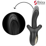 Черный вибратор с эффектом фрикций и посасывания - 23 см. 532641