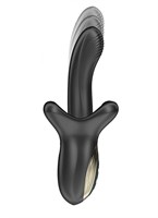 Черный вибратор с эффектом фрикций и посасывания - 23 см. 532641