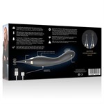 Черный двусторонний вибратор-пульсатор 532654