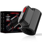 Черный автоматический мастурбатор с режимами поступательных движений и ротации 532659