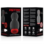 Черно-красный мастурбатор с вибрацией и всасыванием 532662