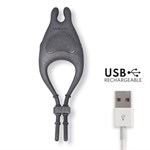 Черное эрекционное виброкольцо с управлением через приложение 532668