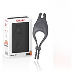 Черное эрекционное виброкольцо с управлением через приложение 532668