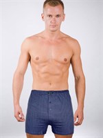 Мужские хлопковые трусы-боксеры в клетку с гульфиком 532716