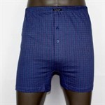 Мужские хлопковые трусы-боксеры в клетку plus size с гульфиком 532717
