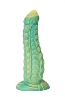Зелёный фаллоимитатор с чешуйками  Аллигатор  - 22 см. - фото 152774