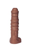 Коричневый фаллоимитатор  Единорог  - 30,5 см. - фото 152822