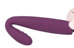 Фиолетовый вибратор Cici Violet с гнущейся головкой - 18,2 см. - фото 79474