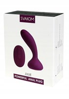 Фиолетовый анальный вибратор Julie с пультом ДУ - 10,2 см. - фото 277429 Фиолетовый анальный вибратор Julie с пультом ДУ - 10,2 см. - фото 277429