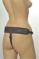 Чёрные трусики с плугом Kanikule Strap-on Harness Anatomic Thong - фото 52615