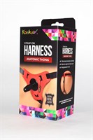 Красно-черные трусики с плугом Kanikule Strap-on Harness Anatomic Thong - фото 52622