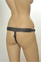 Кожаные трусики с плугом Kanikule Leather Strap-on Harness Anatomic Thong - фото 52627