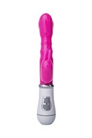 Ярко-розовый вибратор ToyFa A-toys с клиторальным стимулятором - 20 см. - фото 1164259