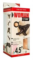 Женский страпон с вагинальной пробкой Woman Strap - 12 см. - фото 52659