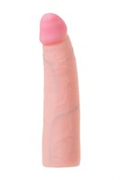 Женский страпон с вагинальной пробкой из неоскина - 18 см. - фото 1335712
