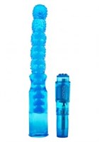Голубой анальный вибратор Backdoor Bouncer Clear - 26,5 см. - фото 153105