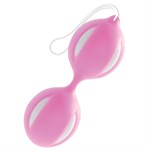 Розово-белые вагинальные шарики  - фото 246403