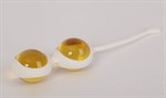 Желтые вагинальные шарики в силиконовой оболочке - фото 153119