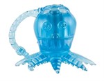Голубой вибростимулятор в виде осьминога - фото 52697