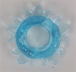 Голубое эрекционное кольцо  Снежинка  - фото 27959