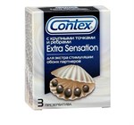 Презервативы с крупными точками и рёбрами Contex Extra Sensation - 3 шт. - фото 153262