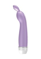 Фиолетовый вибратор с ушками Lena - 17,2 см. - фото 166734