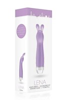 Фиолетовый вибратор с ушками Lena - 17,2 см. - фото 166735