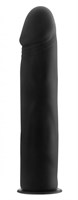 Чёрный страпон Deluxe Silicone Strap On 8 Inch - 20 см. - фото 153307