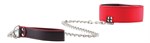 Чёрно-красный двусторонний ошейник с поводком Reversible Collar with Leash - фото 153352