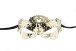 Золотистая металлическая маска Butterfly Masquerade Mask - фото 153354