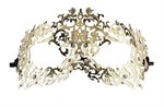 Золотистая металлическая маска Forrest Queen Masquerade - фото 79759