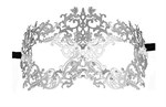 Серебристая металлическая маска Forrest Queen Masquerade - фото 153358