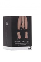 Чёрные двусторонние оковы на ноги Reversible Ankle Cuffs - фото 52817